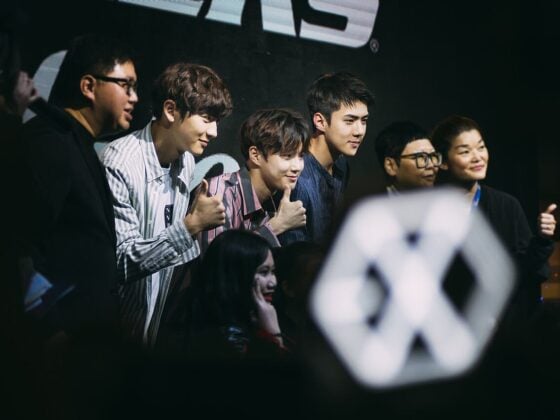 170610 EXO Chanyeol, Suho & Sehun - Skechers Sweet Monster Dance Competition in Singapore