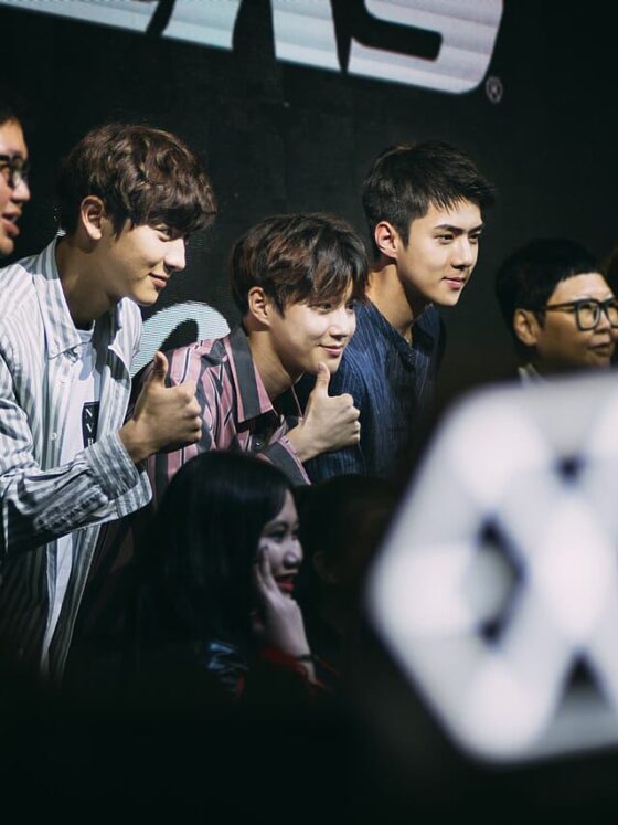 170610 EXO Chanyeol, Suho & Sehun - Skechers Sweet Monster Dance Competition in Singapore