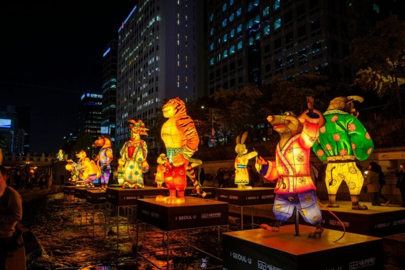 lanterns at Cheongyechon Seoul